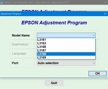 Adjprog.exe epson L130, L132, L220, L222, L310, L312, L362, L365, L366 - скачать.