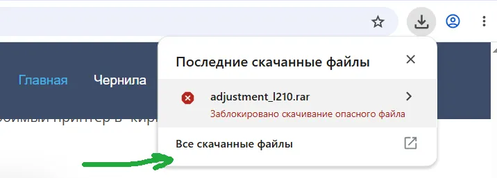 Загрузка файлов с сайта браузером chrome